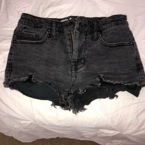 High rise jean shorts